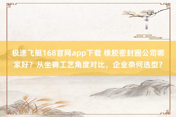 极速飞艇168官网app下载 橡胶密封圈公司哪家好？从坐褥工艺角度对比，企业奈何选型？